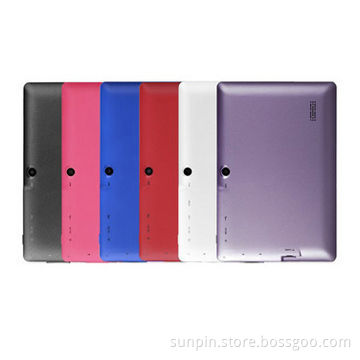 Cheapest Q88 Allwinner A23 tablet PC, 7-inch with 7 colors for option